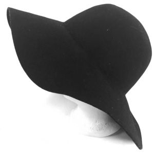 Forever 21 wide brim floppy black wool hat m/l